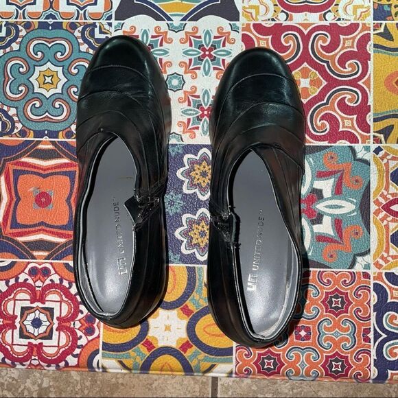 New united NUDE zip ankle booties with heels sz 6.5 - Picture 5 of 6